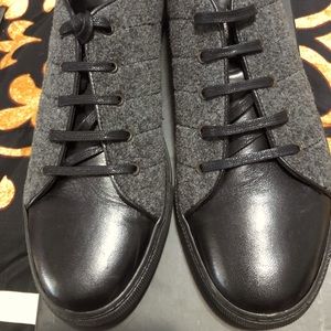 COPY - Jared Lang Men’s Black Grey Wool/Leather Size 10 Sneakers